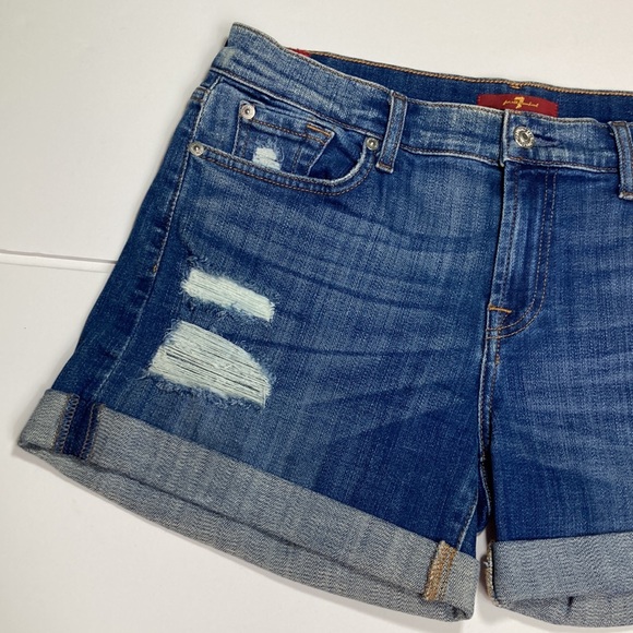 🍄 for all Mankind distressed Denim Short - Picture 3 of 7